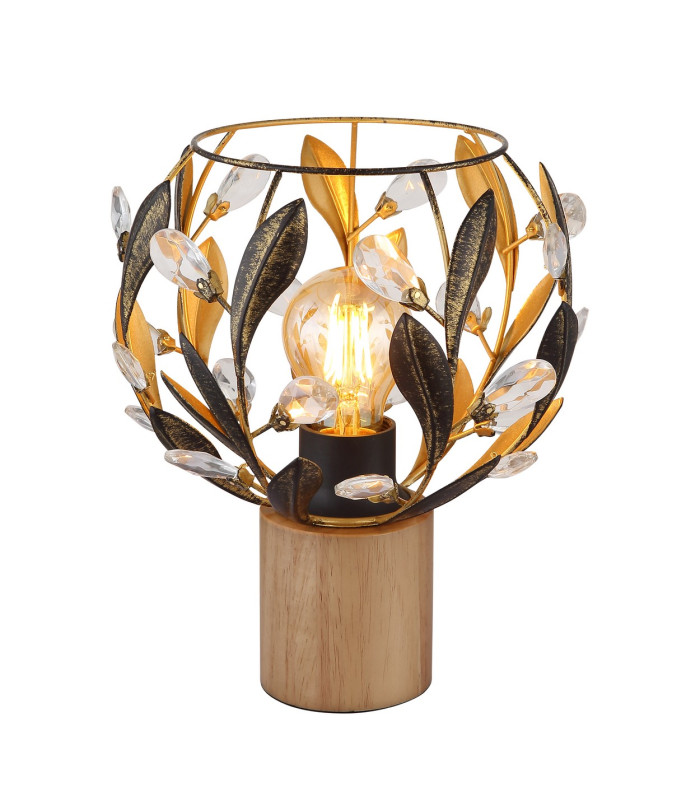 Mika Bedside Table Lamp Brown 1x E27-1