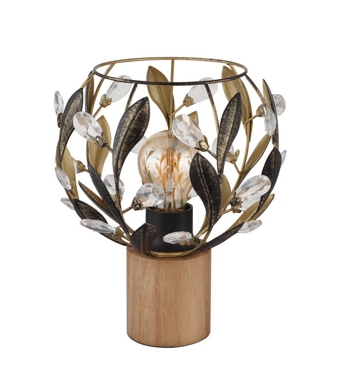 Mika Bedside Table Lamp Brown 1x E27-2