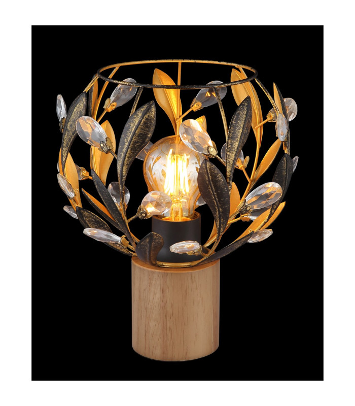 Mika Bedside Table Lamp Brown 1x E27-3