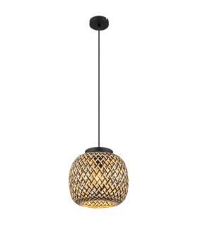 Colly Wire Frame Pendant Ceiling Light Matt Black 1x E27-1