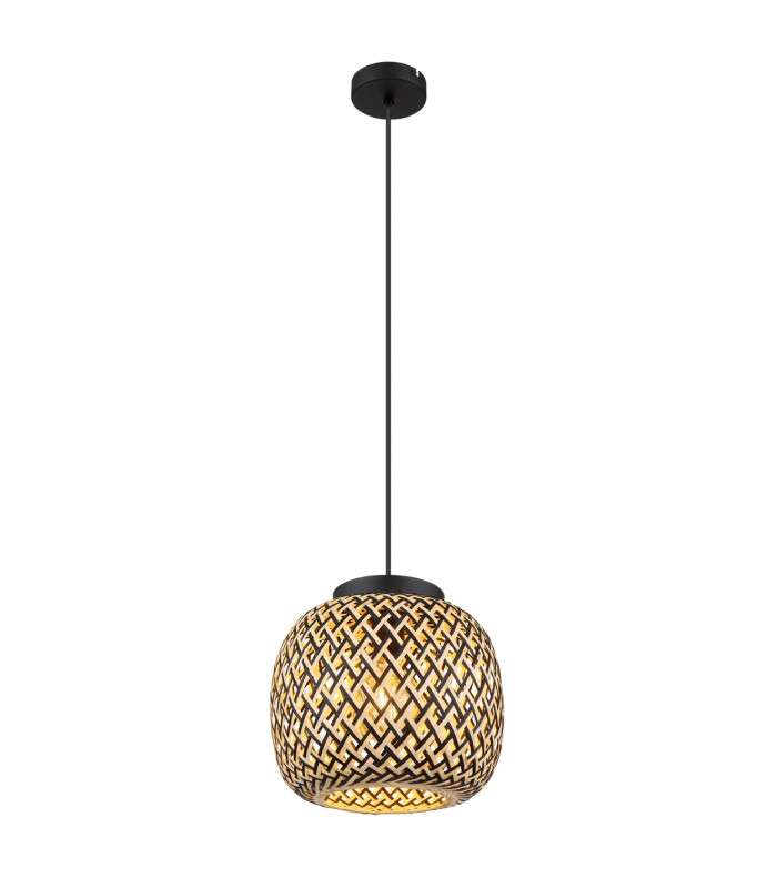 Colly Wire Frame Pendant Ceiling Light Matt Black 1x E27-1