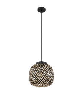 Colly Wire Frame Pendant Ceiling Light Matt Black 1x E27-2