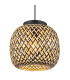 Colly Wire Frame Pendant Ceiling Light Matt Black 1x E27-3