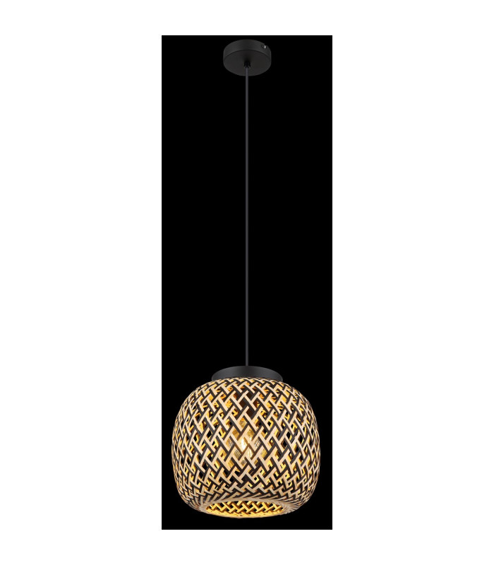 Colly Wire Frame Pendant Ceiling Light Matt Black 1x E27-4