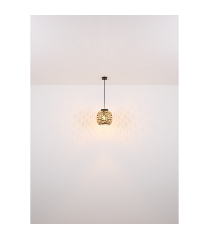 Colly Wire Frame Pendant Ceiling Light Matt Black 1x E27-6