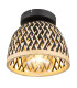 Colly Semi Flush Ceiling Light Matt Black 1x E27-1