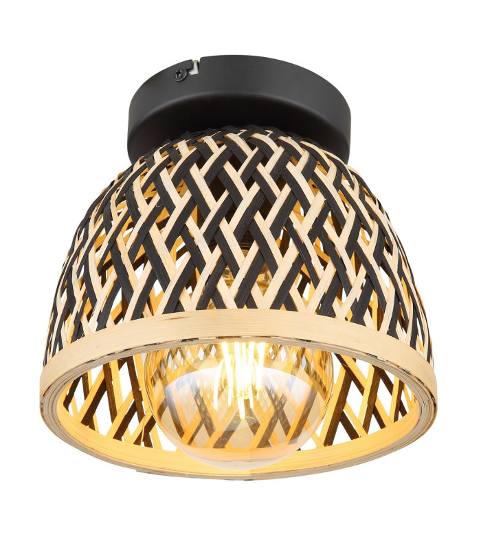 Colly Semi Flush Ceiling Light Matt Black 1x E27-1