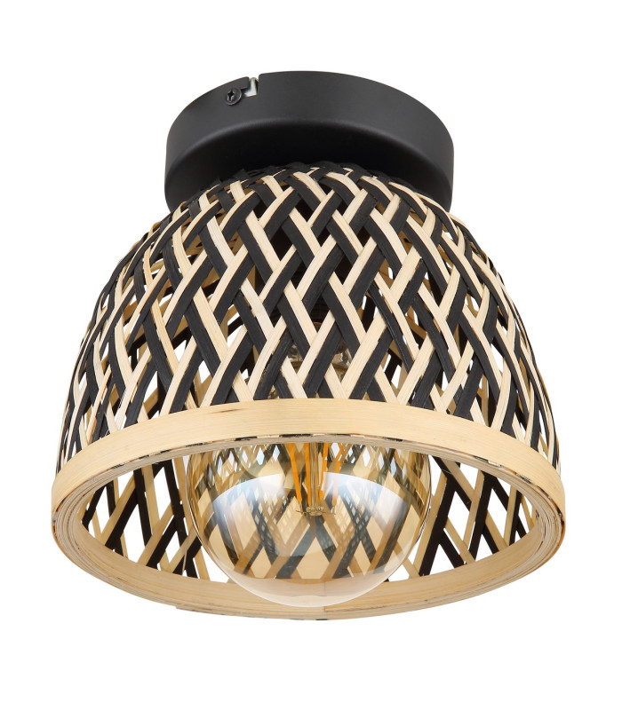 Colly Semi Flush Ceiling Light Matt Black 1x E27-2