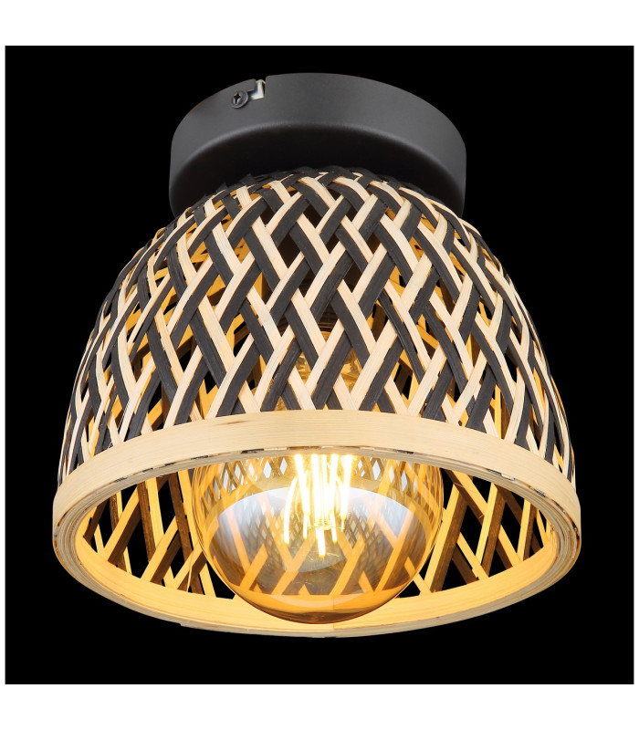Colly Semi Flush Ceiling Light Matt Black 1x E27-3