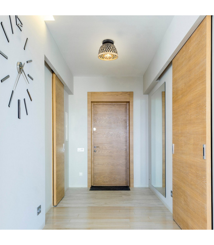 Colly Semi Flush Ceiling Light Matt Black 1x E27-4