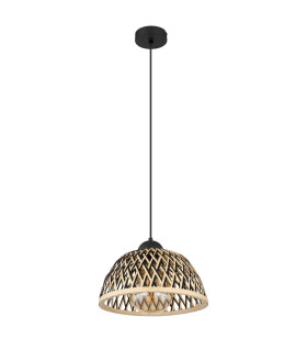 Colly Dome Wire Frame Pendant Ceiling Light Matt Black 1x E27-2