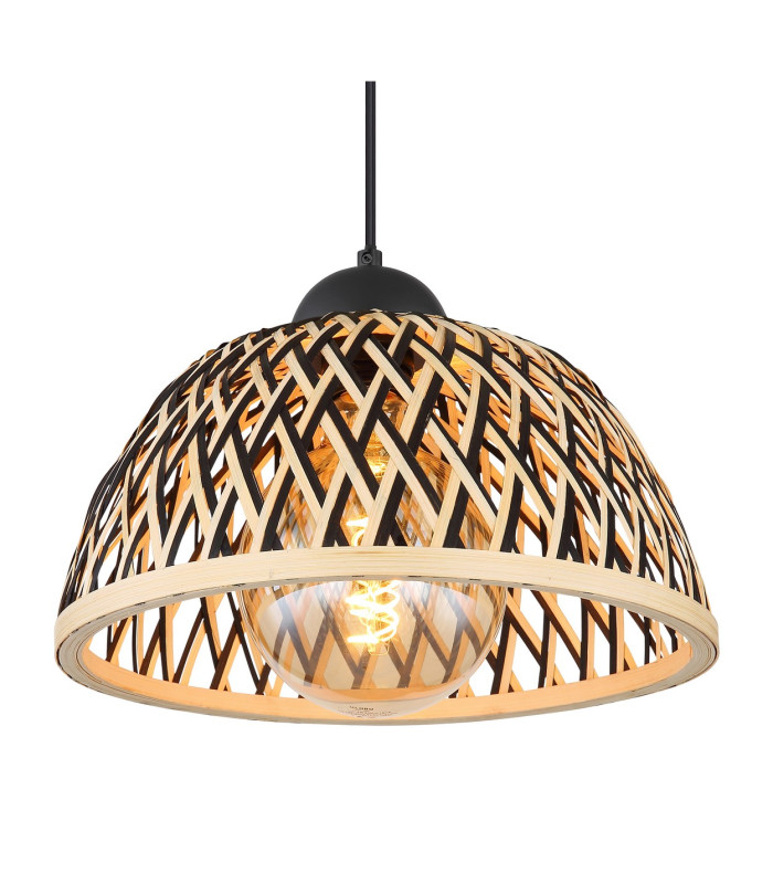 Colly Dome Wire Frame Pendant Ceiling Light Matt Black 1x E27-3