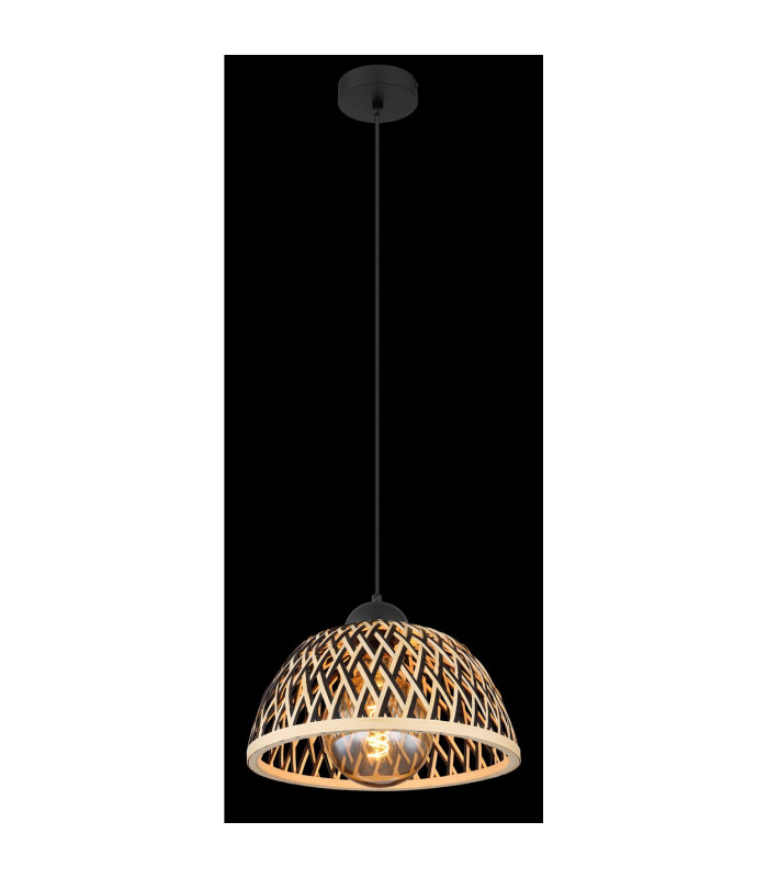 Colly Dome Wire Frame Pendant Ceiling Light Matt Black 1x E27-4