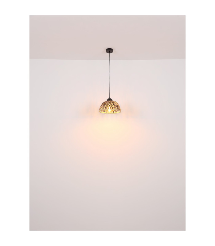 Colly Dome Wire Frame Pendant Ceiling Light Matt Black 1x E27-6