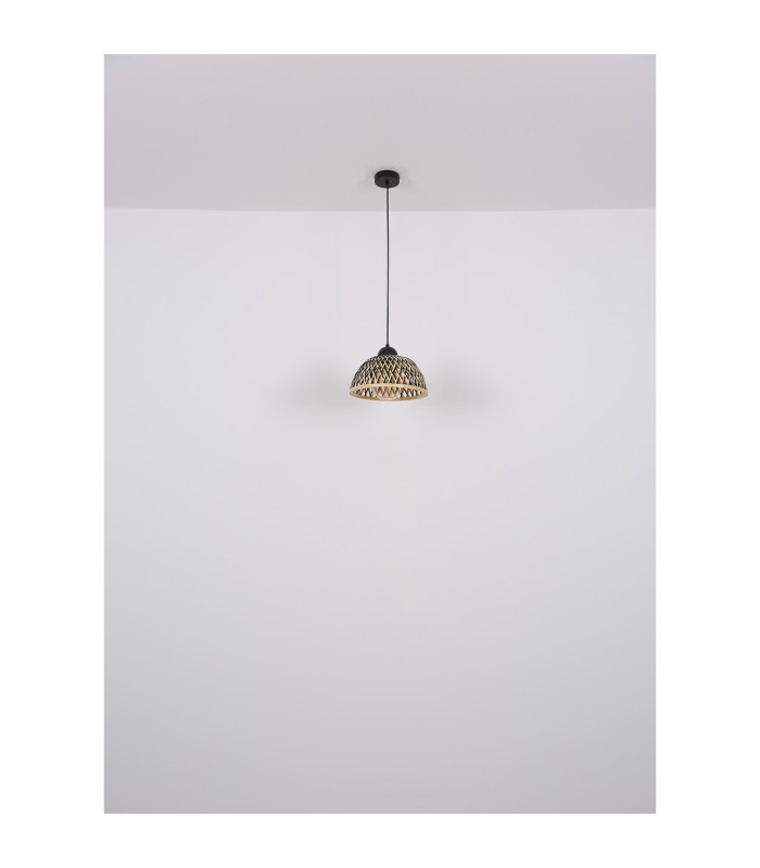 Colly Dome Wire Frame Pendant Ceiling Light Matt Black 1x E27-7