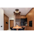 Aleidis Shade Cluster Ceiling Light Matt Black Smoke Glass Shade 3x E27-3