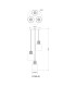 Aleidis Cluster Pendant Ceiling Light Matt Black Smoke Glass Shade 3x E27-5
