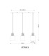 Aleidis Bar Pendant Ceiling Light Matt Black Smoke Glass Shade 3x E27-6