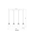 Aleidis Bar Pendant Ceiling Light Matt Black Smoke Glass Shade 4x E27-6