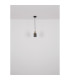 Aleidis Slim Pendant Ceiling Light Matt Black Smoke Glass Shade 1x E27-6