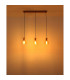 Massey Bar Pendant Ceiling Light Coffee Colored Matt Amber Glass Shade 3x E14-7