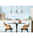 Massey Bar Pendant Ceiling Light Matt Black Smoke Glass Shade 3x E14-8