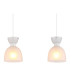 Massey Bar Pendant Ceiling Light White Matt Opal Glass Shade 3x E14-4