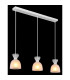 Massey Bar Pendant Ceiling Light White Matt Opal Glass Shade 3x E14-5