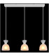 Massey Bar Pendant Ceiling Light White Matt Opal Glass Shade 3x E14-6