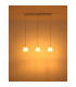 Massey Bar Pendant Ceiling Light White Matt Opal Glass Shade 3x E14-7
