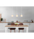 Massey Bar Pendant Ceiling Light White Matt Opal Glass Shade 3x E14-8