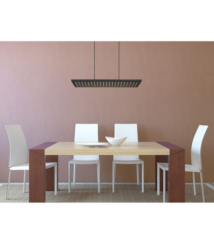 Dolores 80x20cm Pendant Ceiling Light Matt Black LED 3000K-5