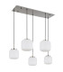 Kladora Cluster Pendant Ceiling Light Nickel Matt Opal Glass Shade 5x E27-2