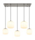 Kladora Cluster Pendant Ceiling Light Nickel Matt Opal Glass Shade 5x E27-3