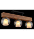 Barry I Ceiling Spotlight Bar Matt Black Amber Glass Shade 3x E27-4