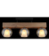 Barry I Ceiling Spotlight Bar Matt Black Amber Glass Shade 3x E27-5