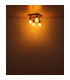 Barry I Shade Cluster Ceiling Light Matt Black Amber Glass Shade 4x E27-6