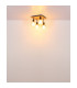 Barry I Shade Cluster Ceiling Light Matt Black Amber Glass Shade 4x E27-7