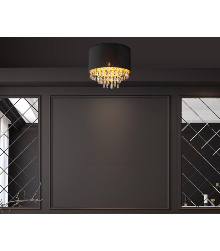 Coletta Cylindrical Ceiling Light Matt Black 1x E27-4