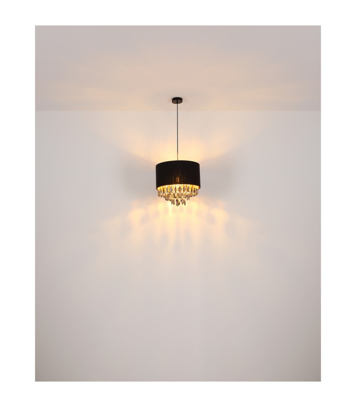 Coletta Pendant Ceiling Light Matt Black 1x E27-6