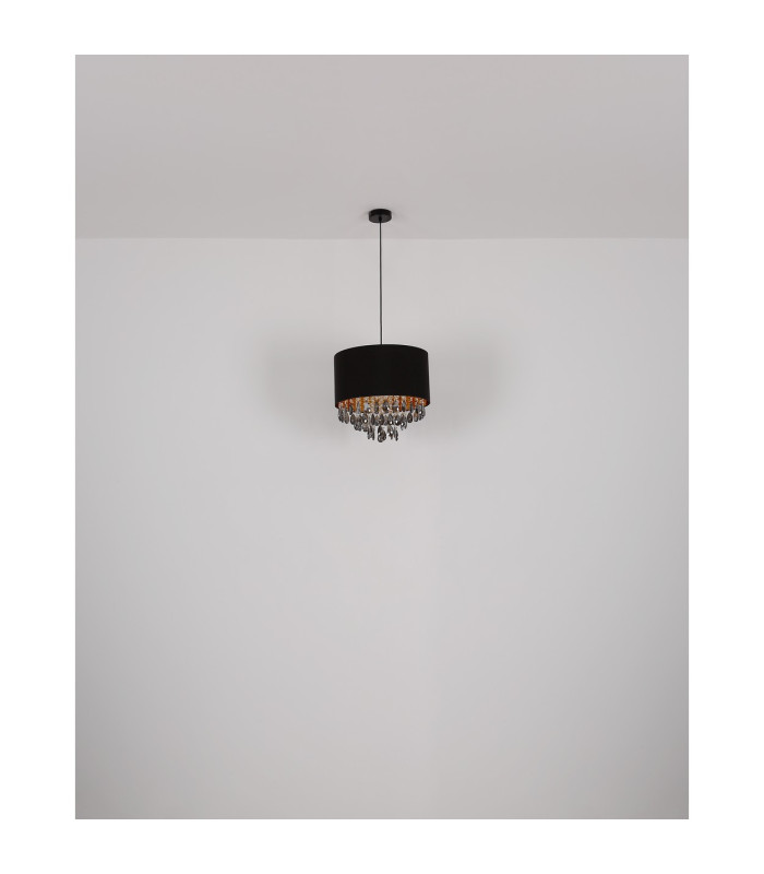 Coletta Pendant Ceiling Light Matt Black 1x E27-7