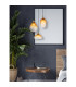 Salvy Cluster Pendant Ceiling Light Matt Black Amber Glass Shade 3x E27-5