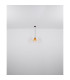 Salvy Dome Pendant Ceiling Light Matt Black Amber Glass Shade 1x E27-7