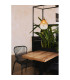 Salvy Dome Pendant Ceiling Light Matt Black Amber Glass Shade 1x E27-8