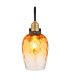 Salvy Dome Wall Lamp Matt Black Amber Glass Shade 1x E27-3