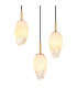Barcley Cluster Pendant Ceiling Light Brass-Coloured Opal Glass Shade 6x E14-4