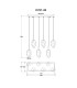Barcley Cluster Pendant Ceiling Light Brass-Coloured Opal Glass Shade 6x E14-8