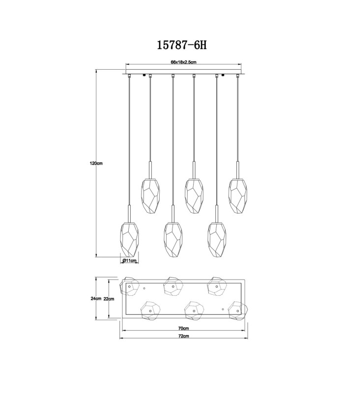 Barcley Cluster Pendant Ceiling Light Brass-Coloured Opal Glass Shade 6x E14-8