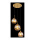 Jamessa Cluster Pendant Ceiling Light Brass-Coloured Matt Amber Glass Shade 3x E27-4