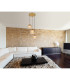 Jamessa Cluster Pendant Ceiling Light Brass-Coloured Matt Amber Glass Shade 3x E27-8